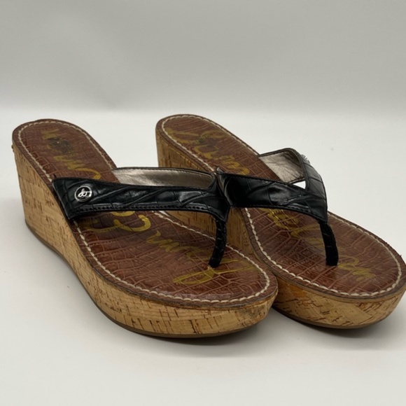 Shoes Sam Edelman Romy Cork Wedge Flip Flops Sandals Poshmark